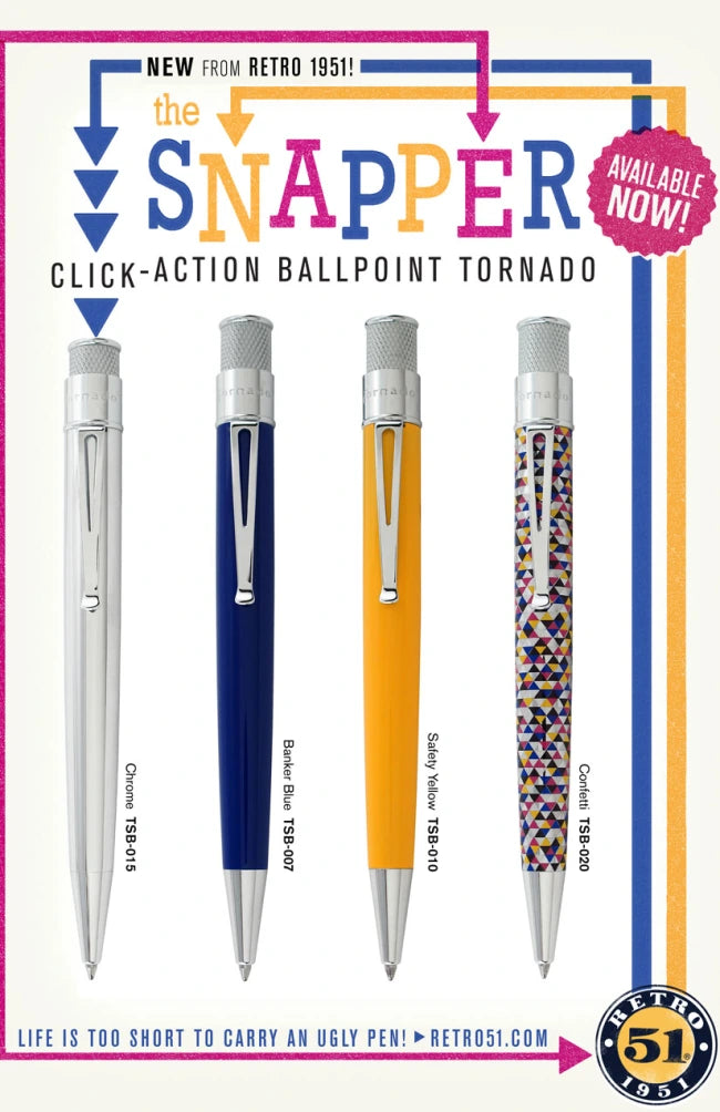 Retro 51 Collection Ballpoint Snapper - Confetti - Generic Box