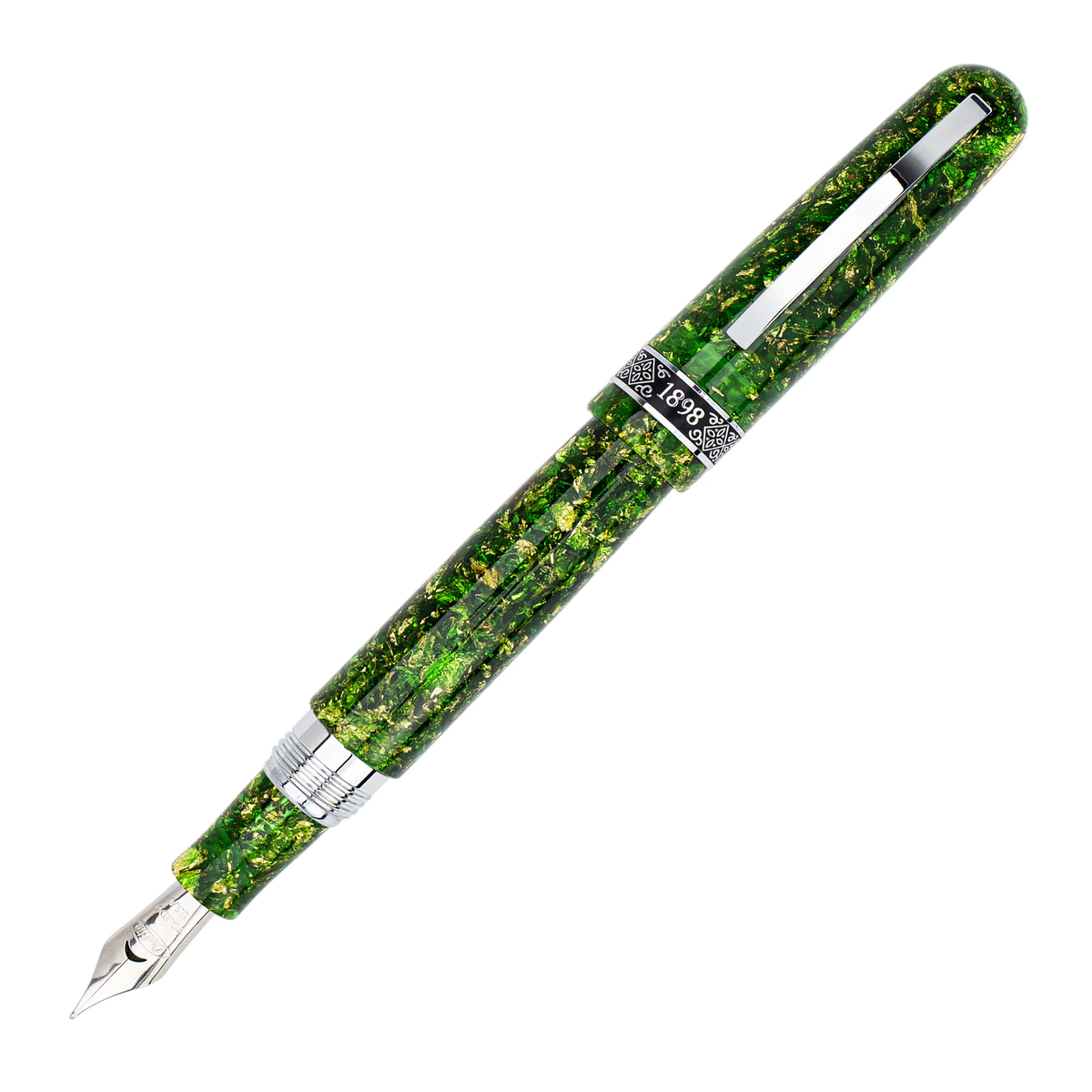 Conklin 1898 Solaris Collection Fountain Pen - Green with Chrome Trim (Limited Edition)