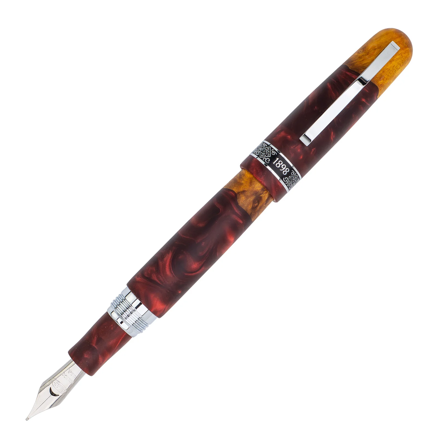 Conklin 1898 Spectra Fusion Fountain Pen - Burgundy with Chrome Trim (Limited Edition)