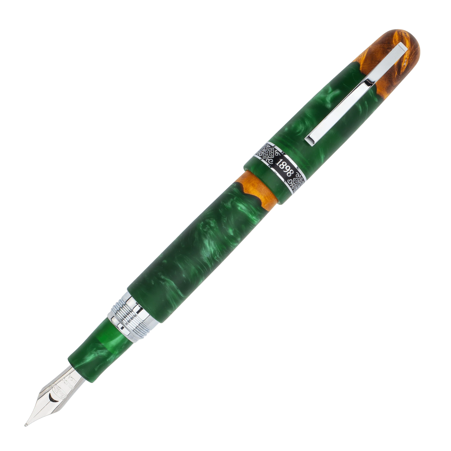 Conklin 1898 Spectra Fusion Fountain Pen - Green with Chrome Trim (Limited Edition)