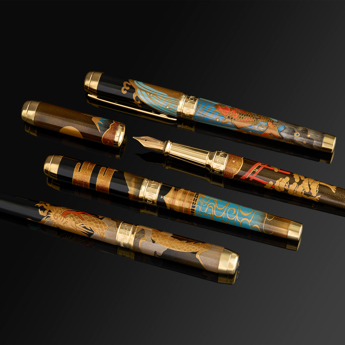 S. T. Dupont Line D Eternity XL Maki-E Fountain Pen - Dragon