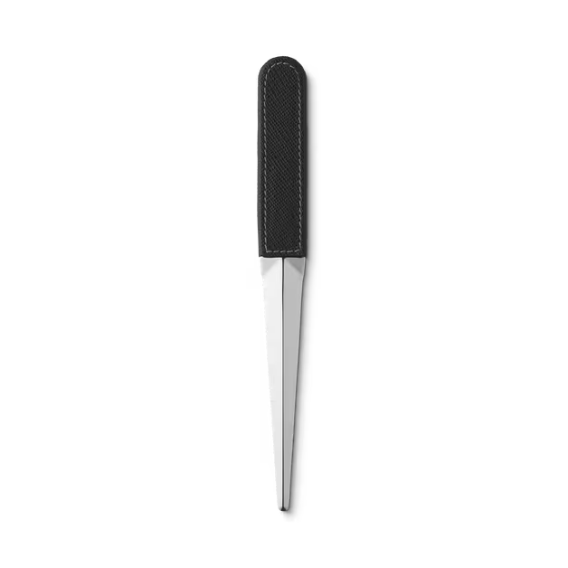 Montblanc Steel Letter Opener - Black Leather