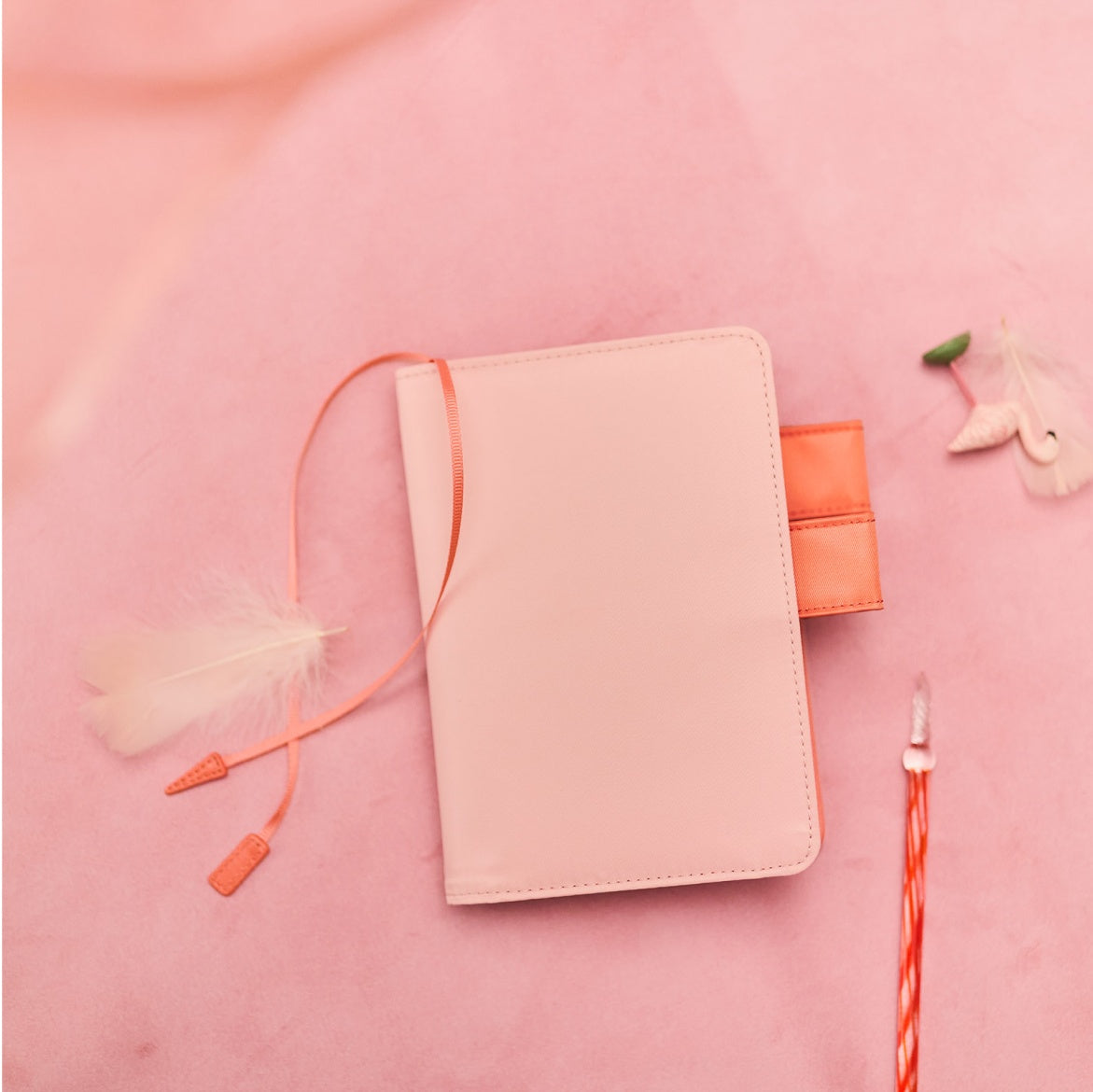 Hobonichi 2026 A6 Techo Book & Cover Set - Airy Flamingo (English)