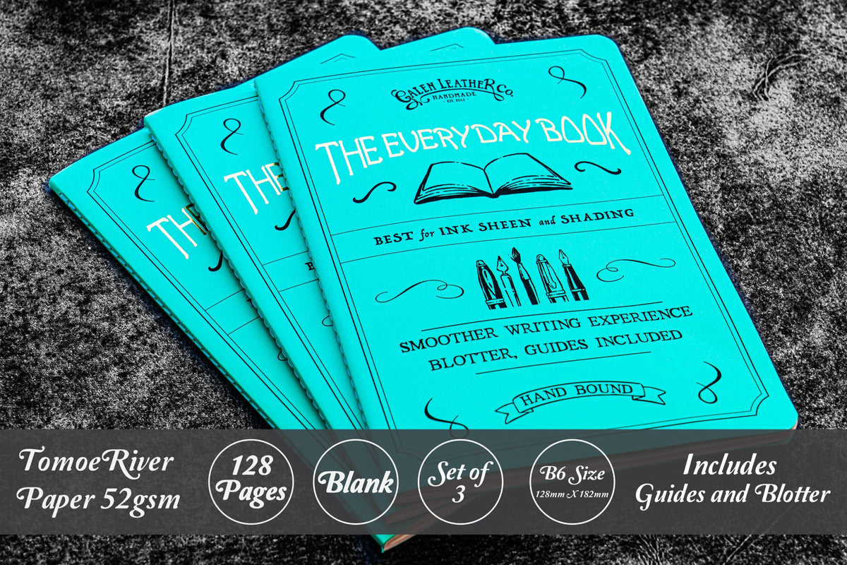 Galen Leather B6 The Everyday Book - Tomoe River Paper (Set of 3)