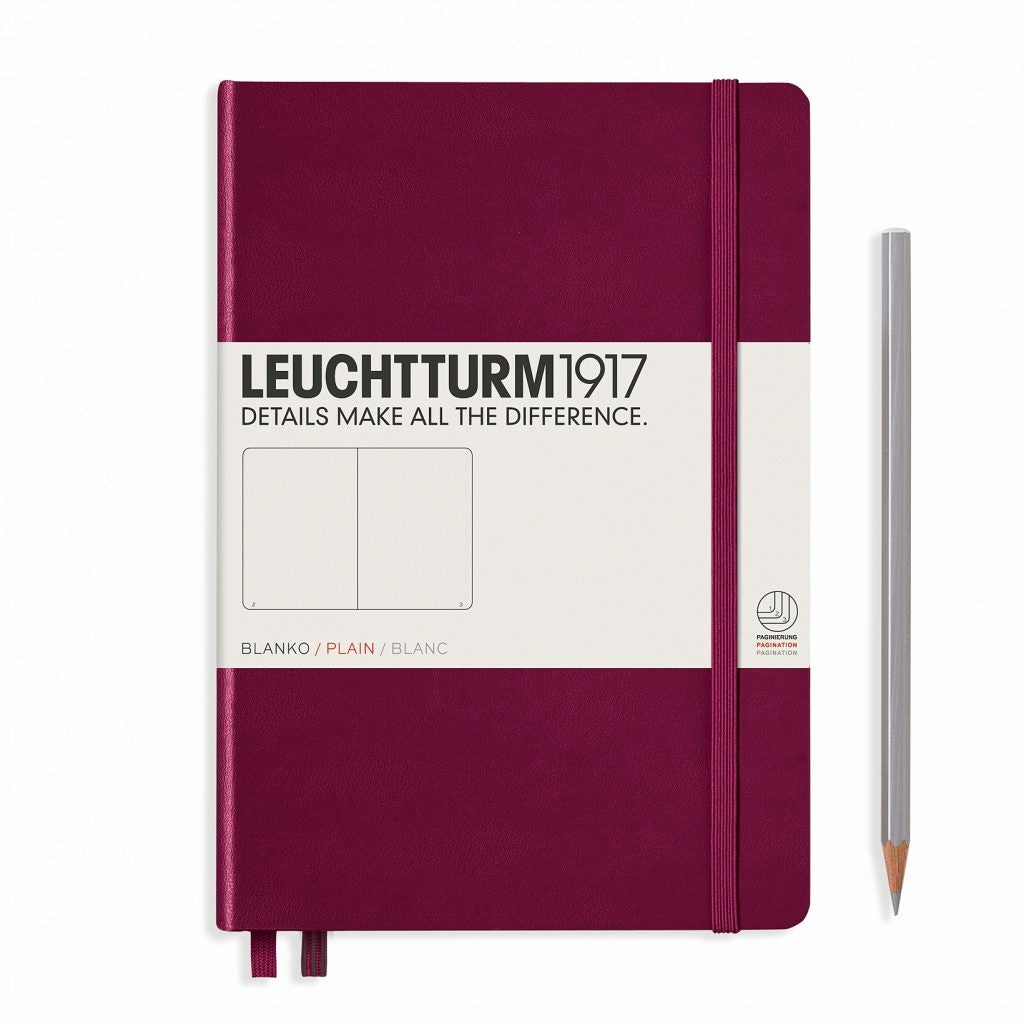 Leuchtturm1917 A5 Medium Hardcover Plain Notebook - Port Red