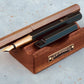 Galen Leather Wooden Pen Rest Pen and Brush Stand - Mahogany