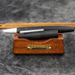 Galen Leather Wooden Pen Rest Pen and Brush Stand - Mahogany