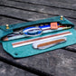 Galen Leather The Student Pencil Case - Crazy Horse Forest Green