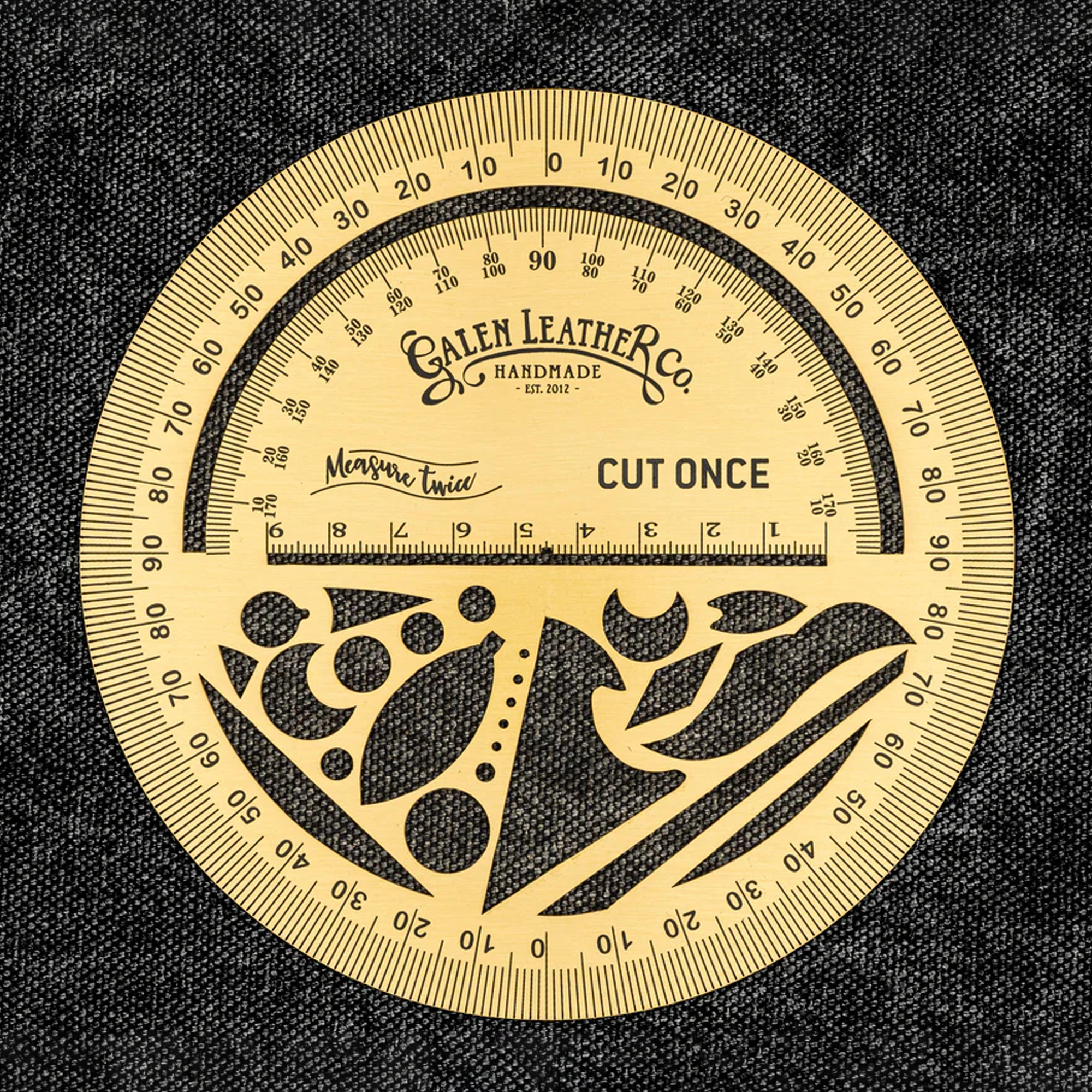 Galen Leather Brass The Circle Master - Brass Master Round Design Comp ...