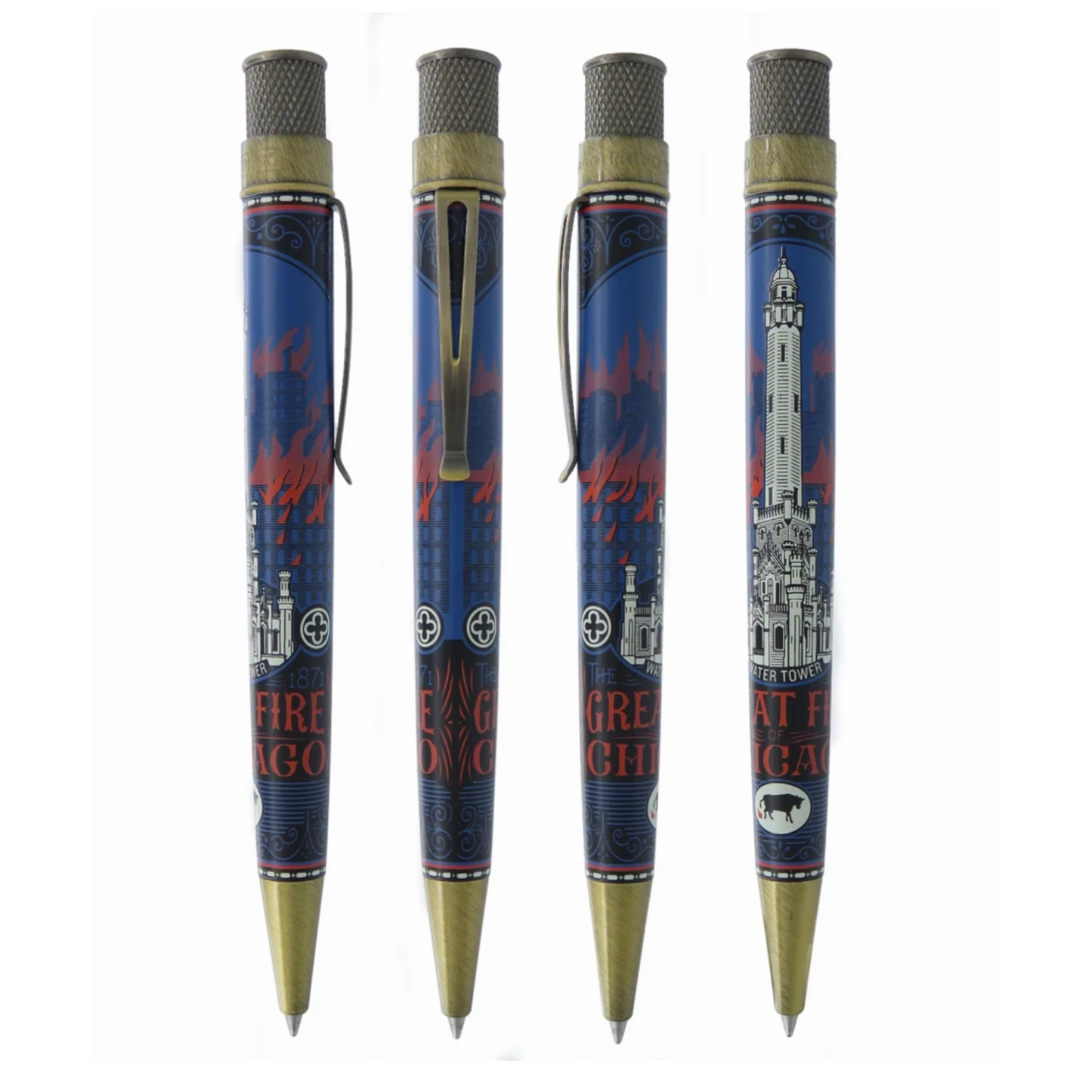 Retro 51 Collection Rollerball - Great Chicago Fire (Atlas Stationers Exclusive) - Open Tube