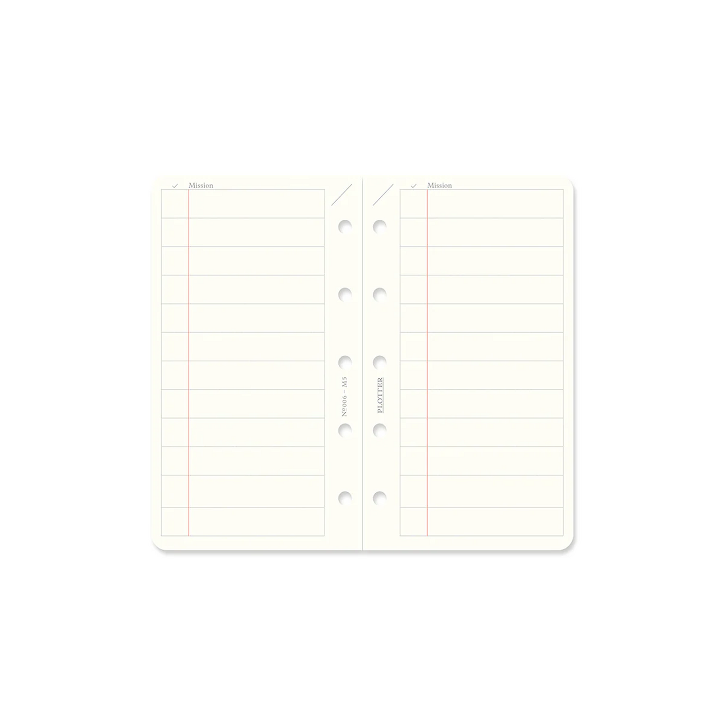 PLOTTER Refill Memo Pad To Do List (50 sheets) - Mini 5 Size