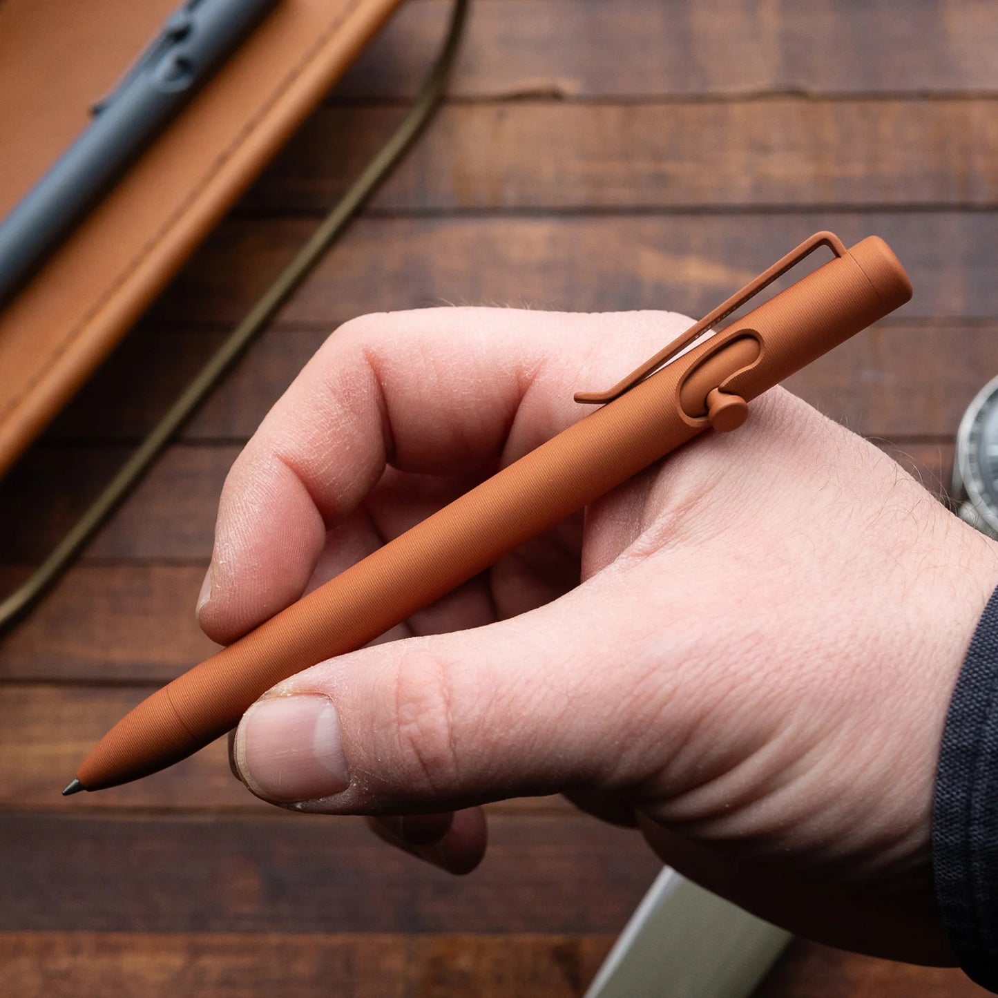 Tactile Turn Short Bolt Action Pen - Tonal Terracotta