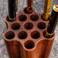 Galen Leather Wooden Tool/Comb Pen and Brush Stand Holder