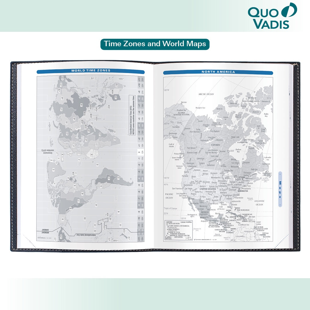 Quo Vadis 2026 Trinote 13 Months Weekly Planner - Texas Blue