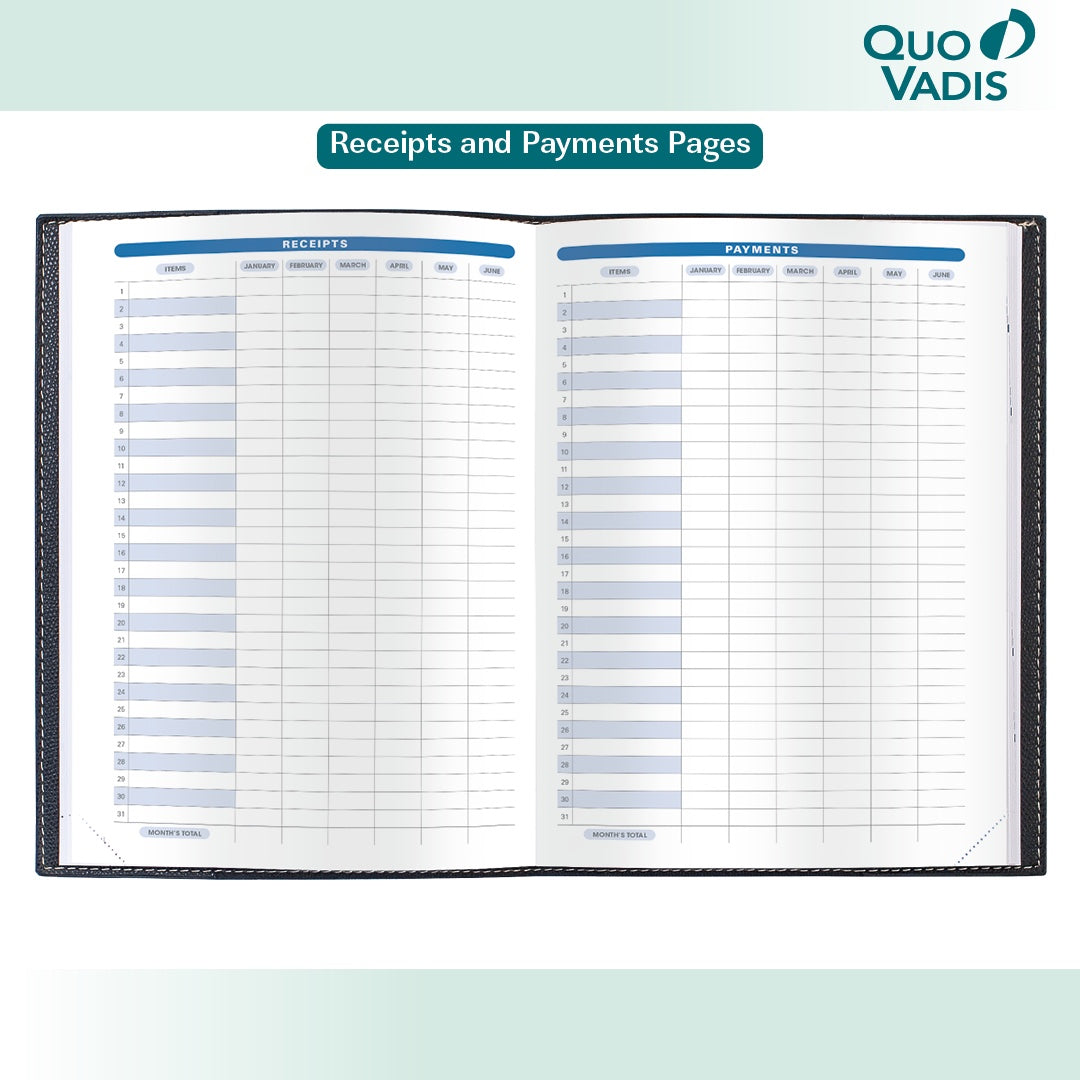 Quo Vadis 2026 Trinote 13 Months Weekly Planner - Texas Blue