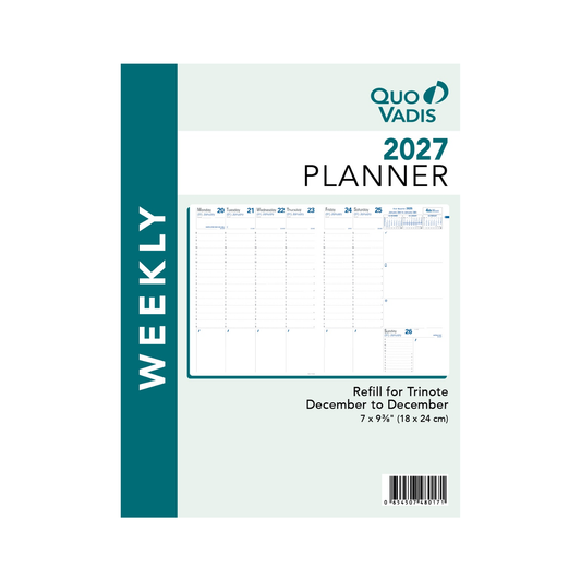 Quo Vadis 2027 Trinote Planner Refill
