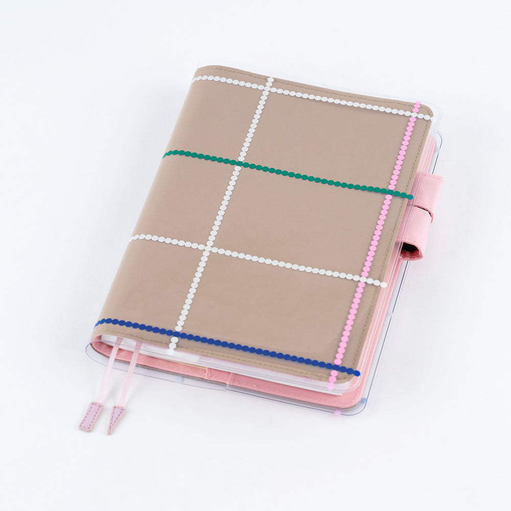 Hobonichi A5 Cover on Cover - Yoshie Watanabe: (Dotted Plaid)