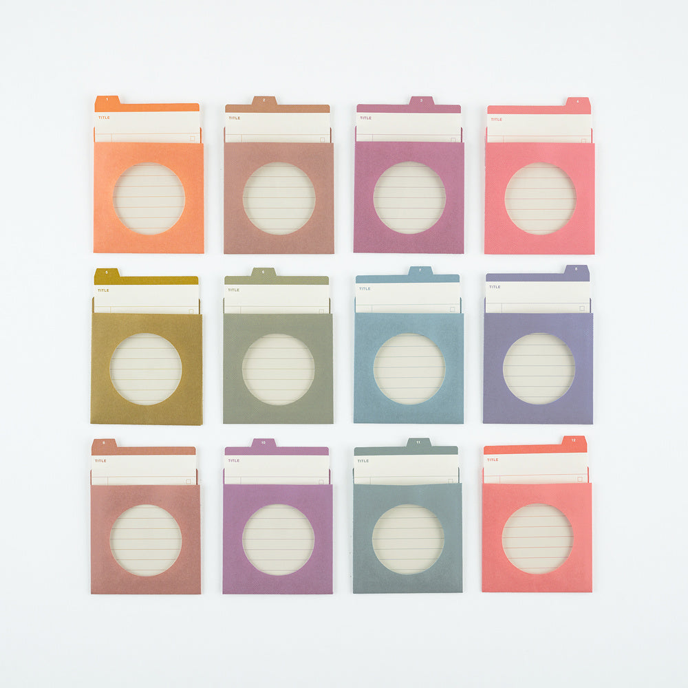 Hobonichi TSUKI no IRO: 12 Month Index Pockets