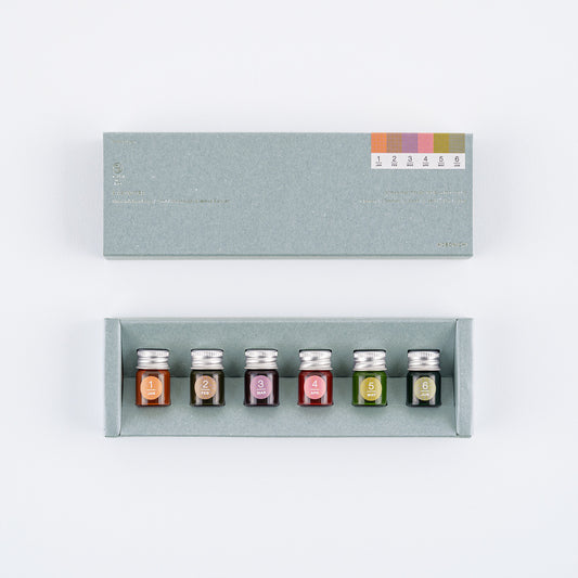 Hobonichi Techo Kakimori x TSUKI no IRO: Mini Ink Bottle Set (Jan-Jun)