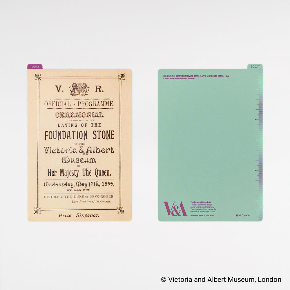 Hobonichi A6 Pencil Board - V&A Series: (V&A’s Foundation Stone Programme)