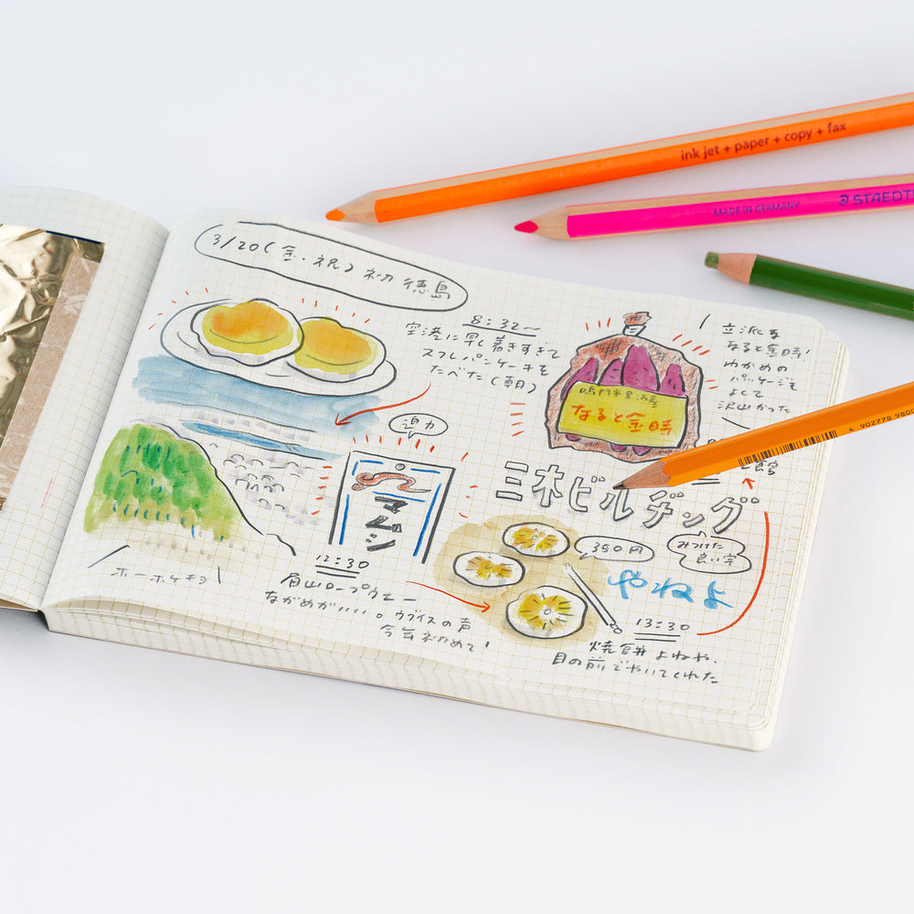 Hobonichi B6 Grid Landscape Notebook - Akiko Miyakoshi: (I Dream of a Journey)