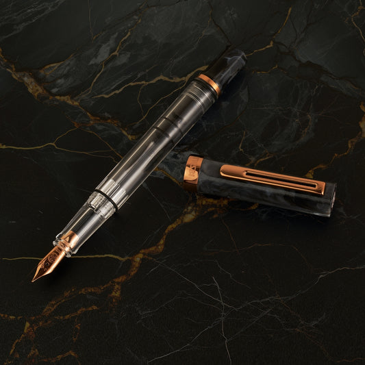 TWSBI ECO Fountain Pen  - Black Marble with Bronze Trim