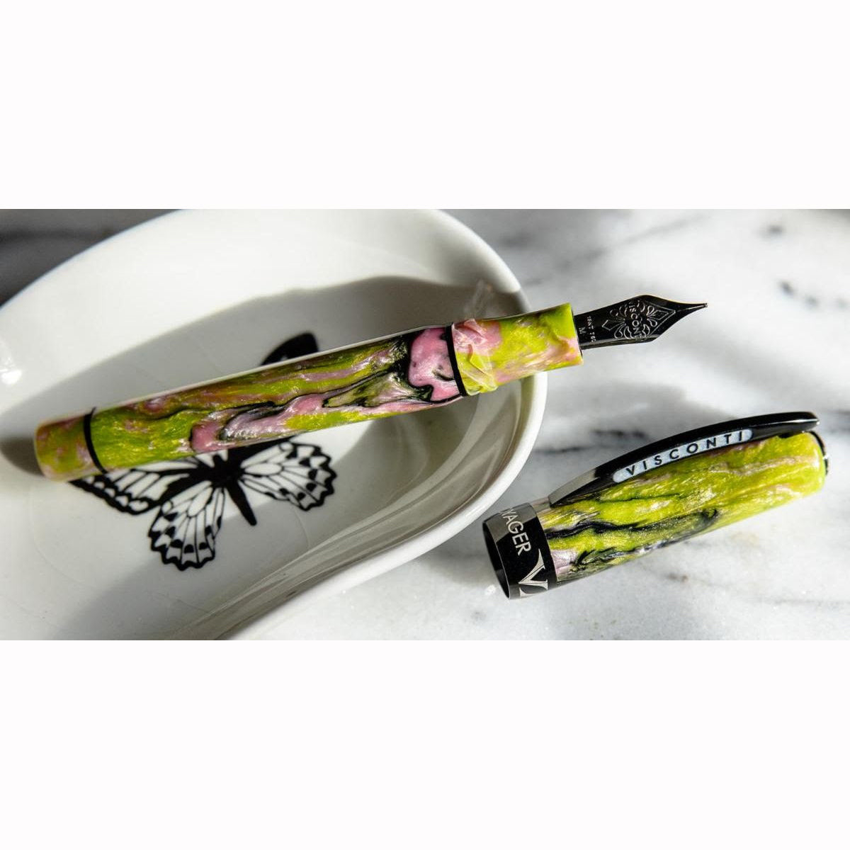 Visconti Voyager Mariposa Fountain Pen - Malachite (Limited Edition)