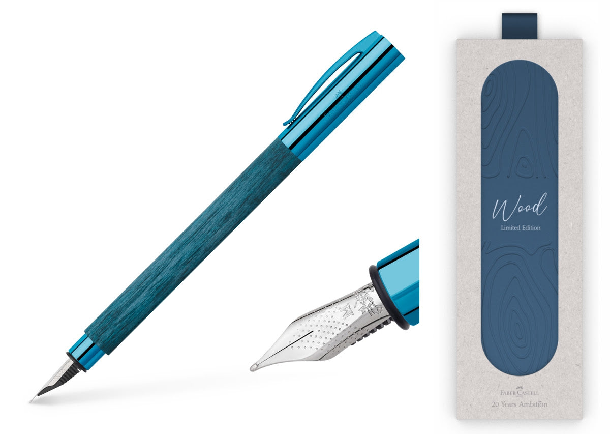 Faber-Castell Ambition Fountain Pen - Blue Wood (Limited Edition)