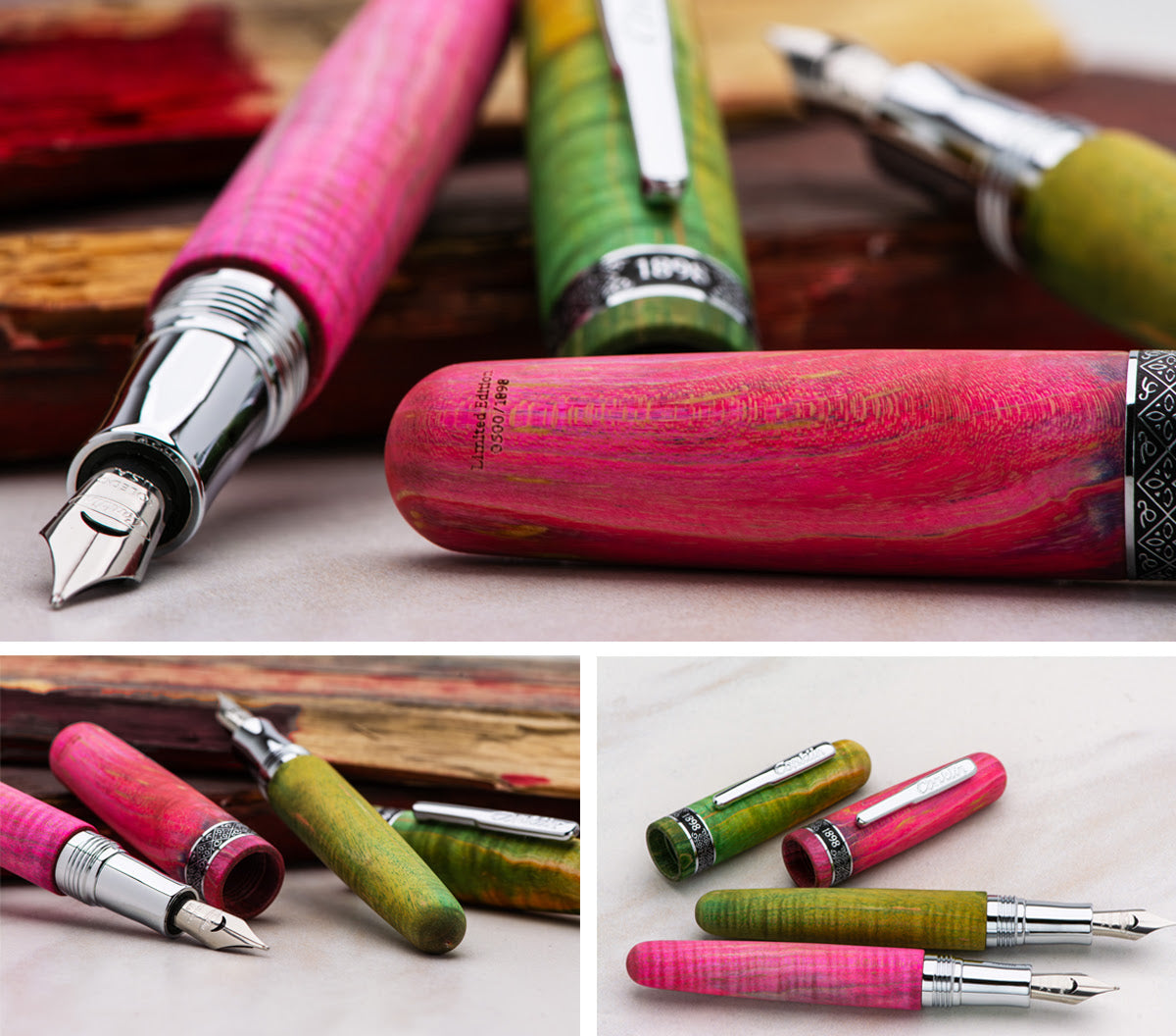 Conklin 1898 Collection Stabilized Wood Fountain Pen - Matte Purple (Limited Edition)