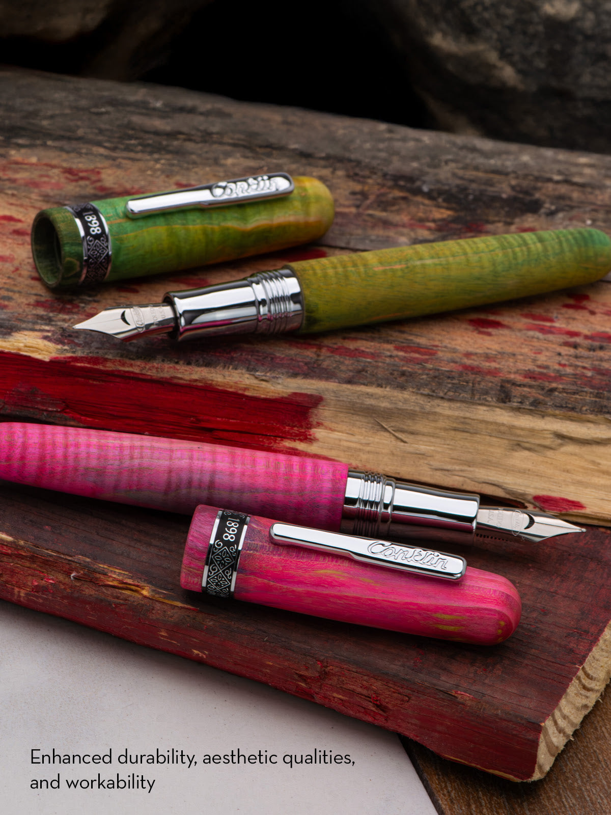 Conklin 1898 Collection Stabilized Wood Fountain Pen - Matte Purple (Limited Edition)