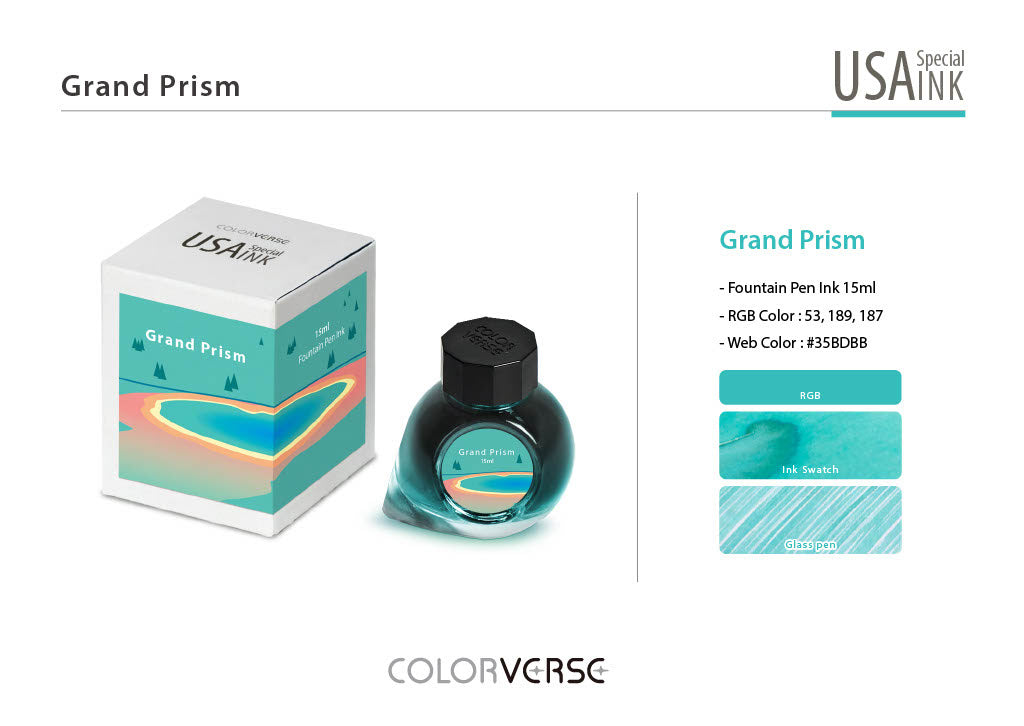 Colorverse Grand Prism (15ml) Bottled Ink (USA Special Series, Wyoming)