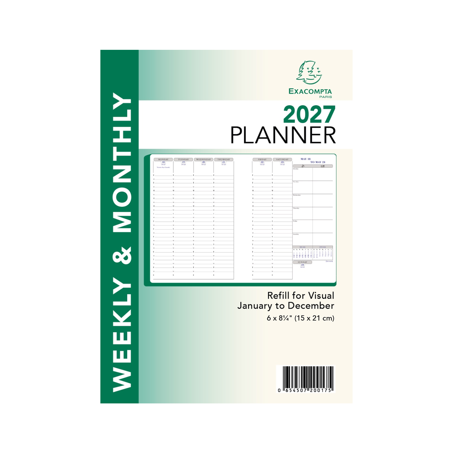 Quo Vadis 2027 Visual Planner Refill