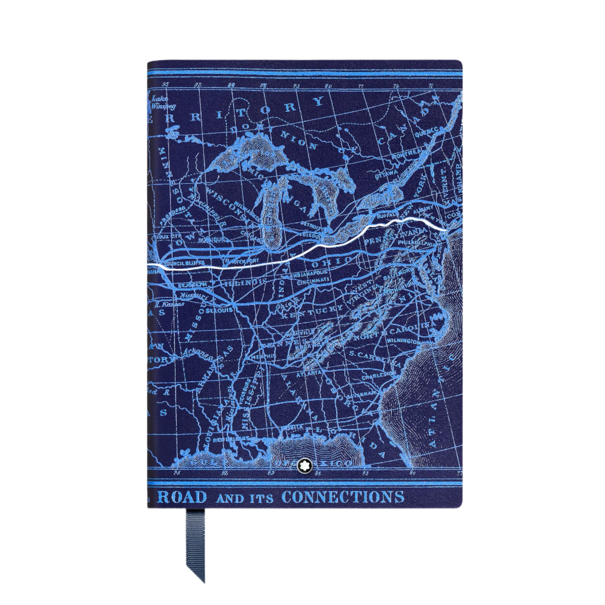 Montblanc Medium Notebook - Around the World in 80 Days Blue Montblanc Medium Notebook - Around the World in 80 Days Blue