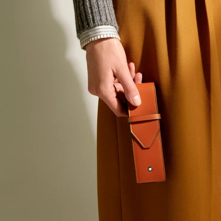 Montblanc Meisterstück 2-Pen Pouch - Rust – Dromgoole's Fine Montblanc Meisterstück 2-Pen Pouch - Rust – Dromgoole's Fine