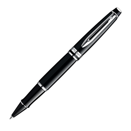 Waterman Expert Rollerball - Black with Chrome Trim