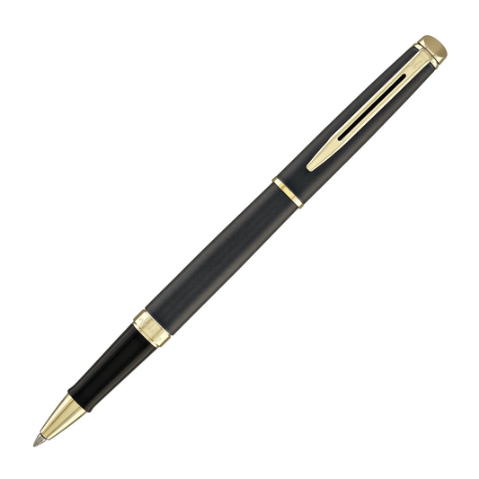 Waterman Hemisphere Rollerball - Metallic Black with Gold Trim