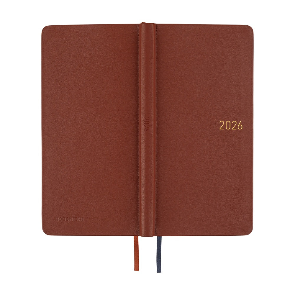 Hobonichi 2026 Weeks - Leather: Wine Brown