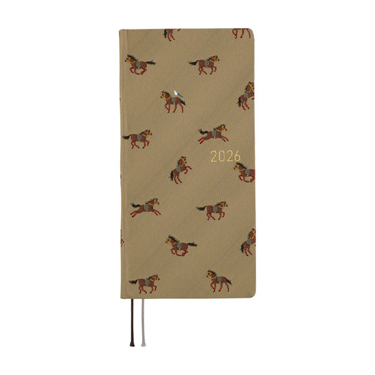 Hobonichi 2026 Weeks MEGA - Bow & Tie: Galloping Horses