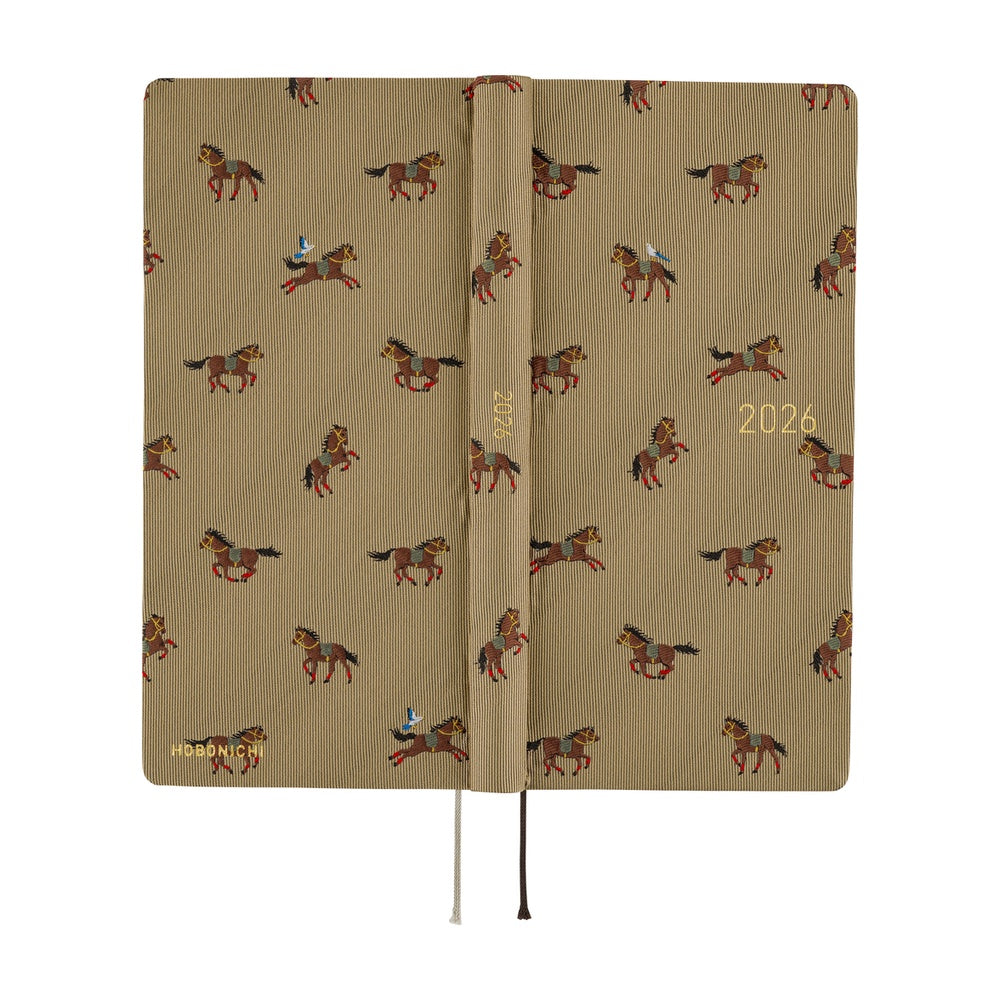 Hobonichi 2026 Weeks MEGA - Bow & Tie: Galloping Horses
