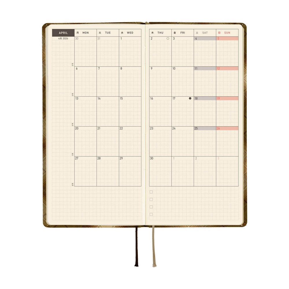 Hobonichi 2026 Weeks - Shirt Fabric: Foggy Plaid