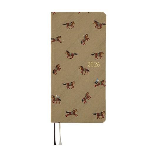 Hobonichi 2026 Weeks - Bow & Tie: Galloping Horses