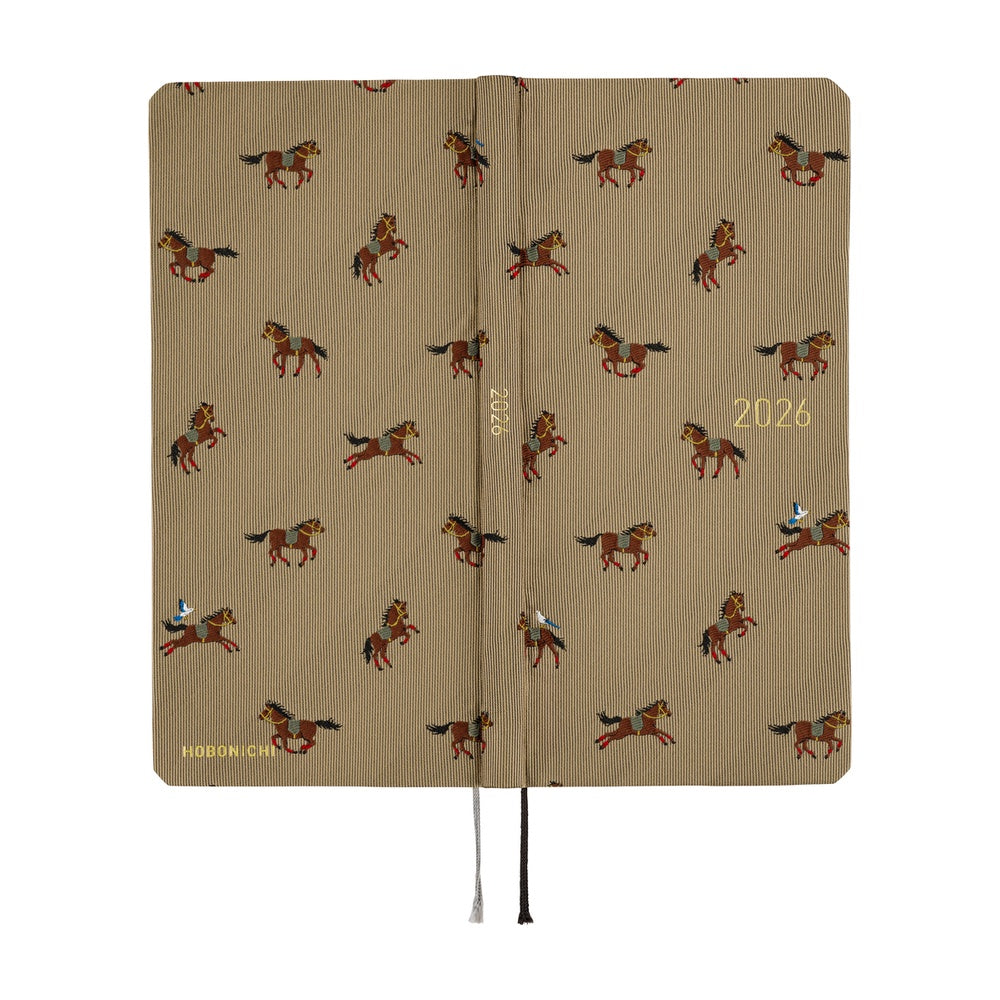 Hobonichi 2026 Weeks - Bow & Tie: Galloping Horses