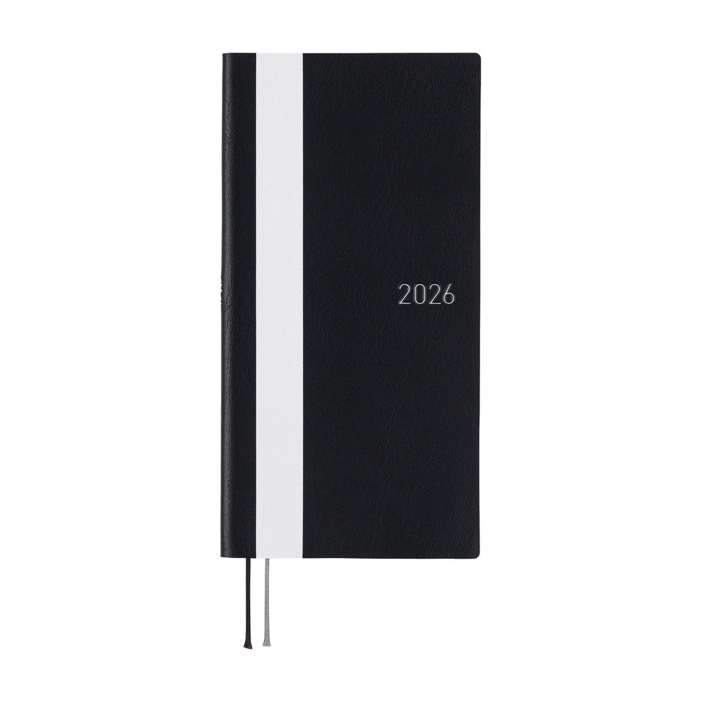 Hobonichi 2026 Weeks - White Line: Black
