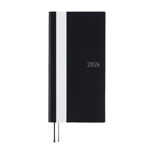 Hobonichi 2026 Weeks - White Line: Black