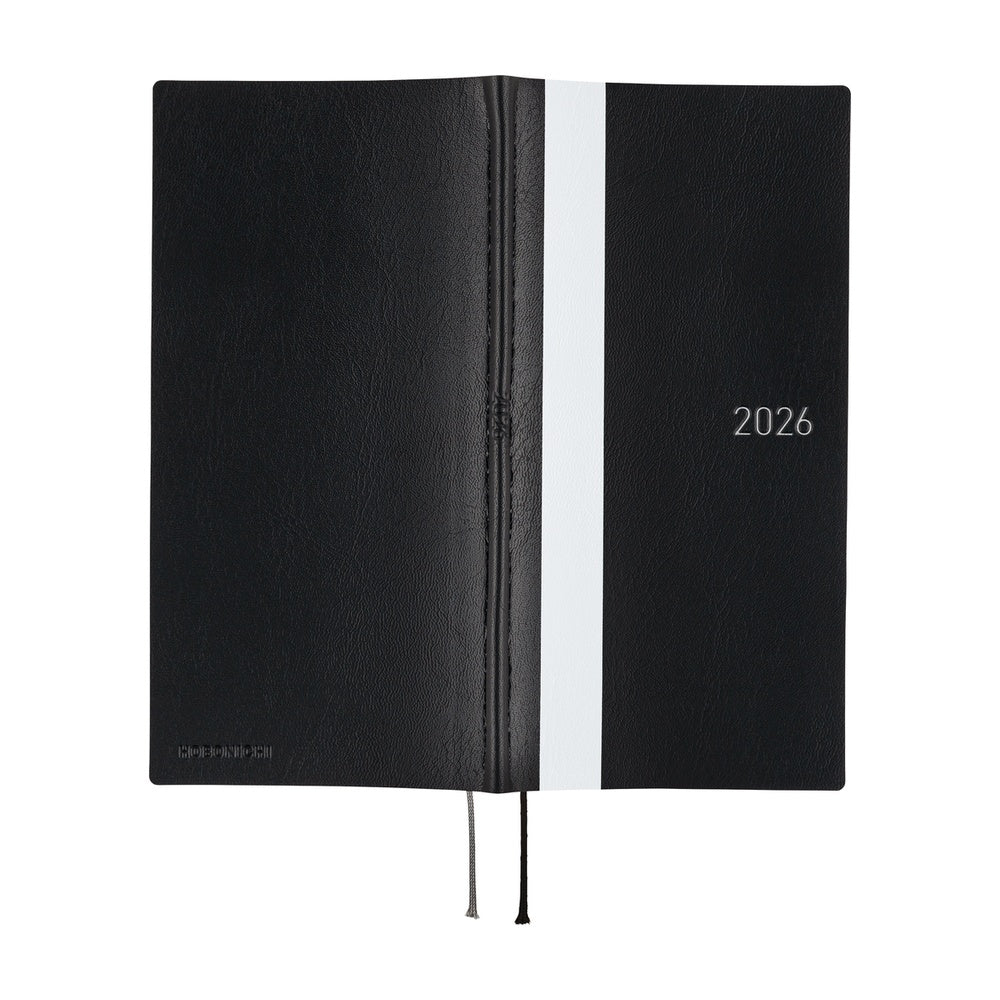 Hobonichi 2026 Weeks - White Line: Black