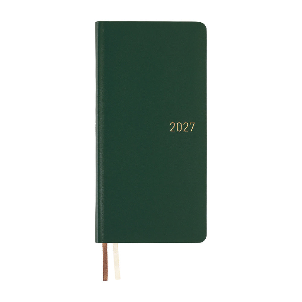 Hobonichi 2027 Weeks - Leather: Forest Green