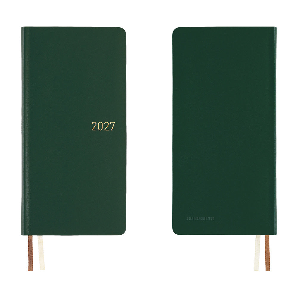 Hobonichi 2027 Weeks - Leather: Forest Green