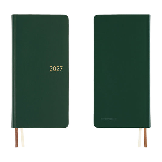 Hobonichi 2027 Weeks - Leather: Forest Green