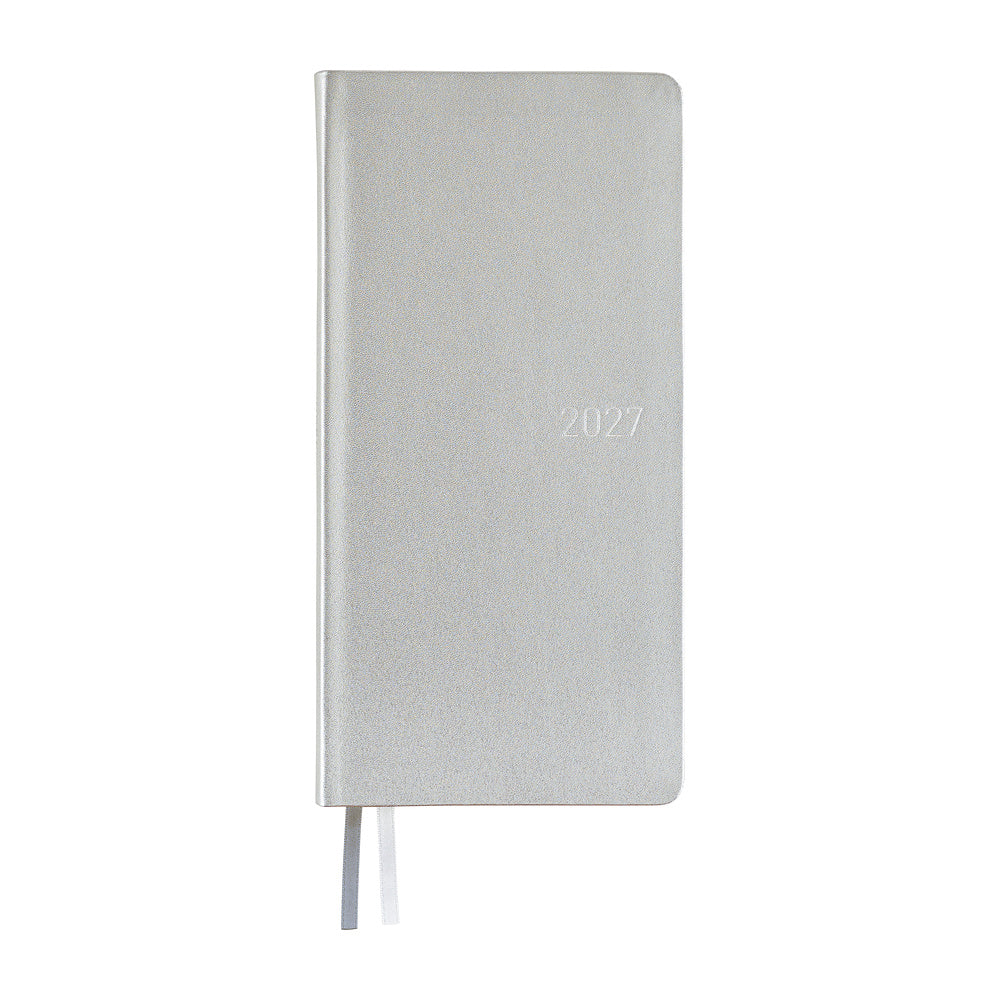 Hobonichi 2027 Weeks - Leather: Noble Silver