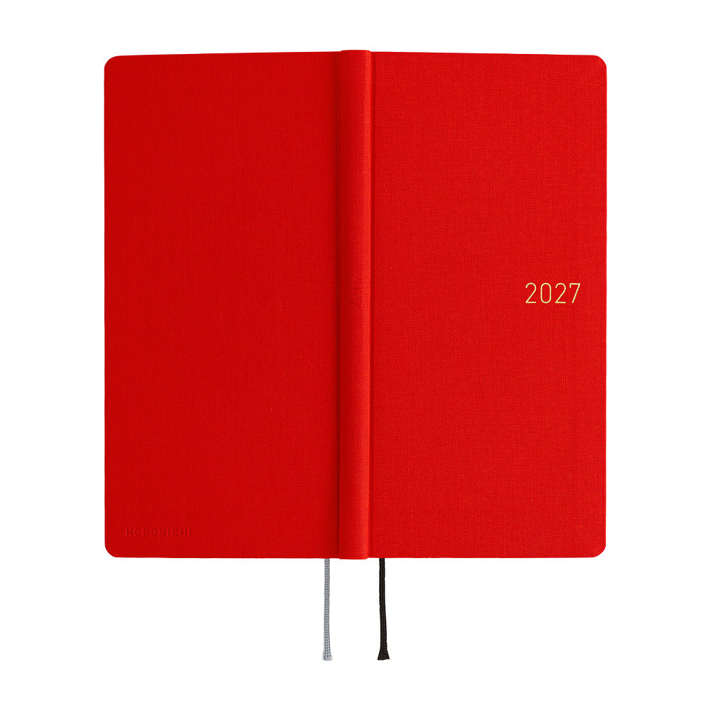 Hobonichi 2027 Weeks - Colors: Poppy Red